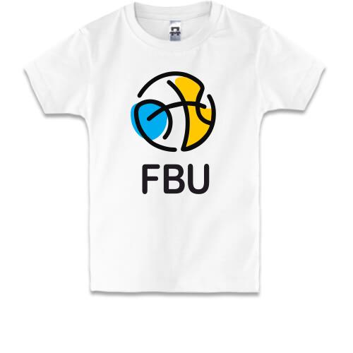 Детская футболка с лого федерации баскетбола Украины