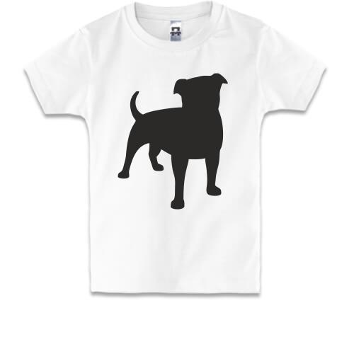 Детская футболка с силуэтом собаки