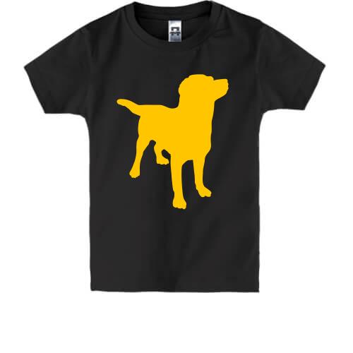 Детская футболка с силуэтом собаки (1)
