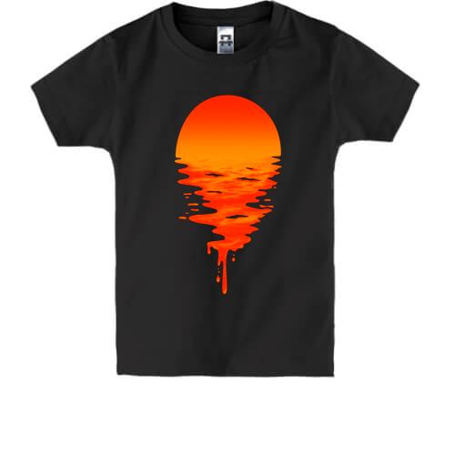 Детская футболка с солнечным закатом