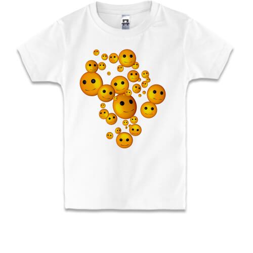 Дитяча футболка з усміхненими смайликами