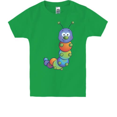 Дитяча футболка з веселою гусеницею