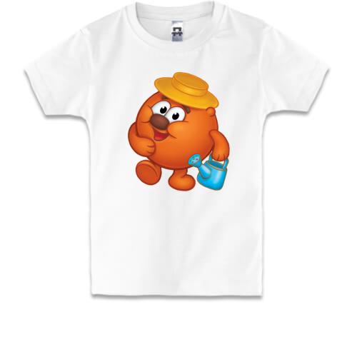 Детская футболка со смешариком Копатыч