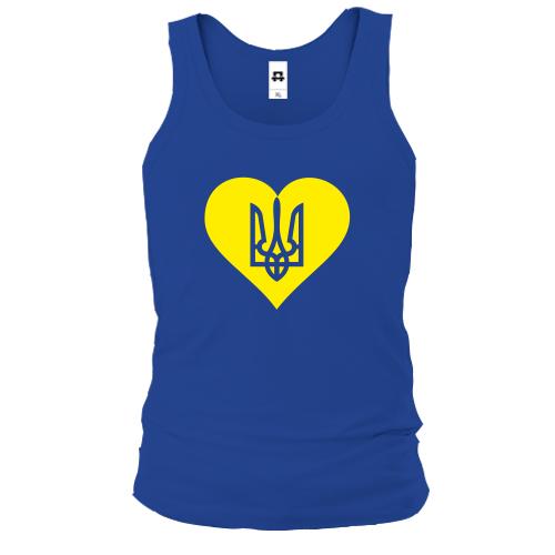 Майка с гербом Украины в сердце