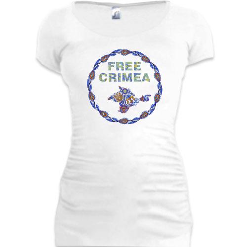 Подовжена футболка Free Crimea