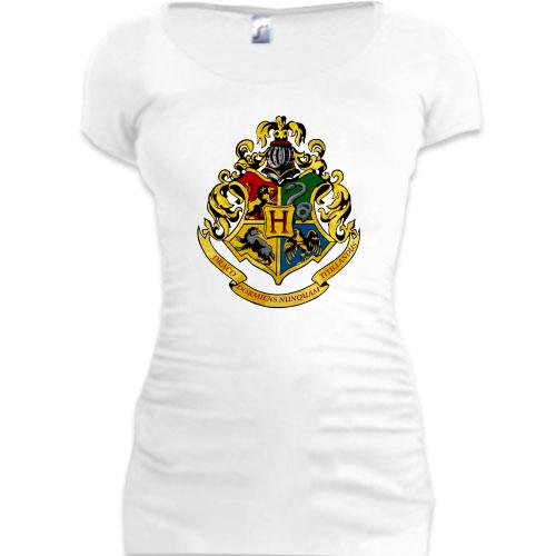 Подовжена футболка Гаррі Потер Хогвардс (логотип)