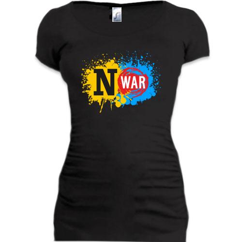 Подовжена футболка No War in Ukraine