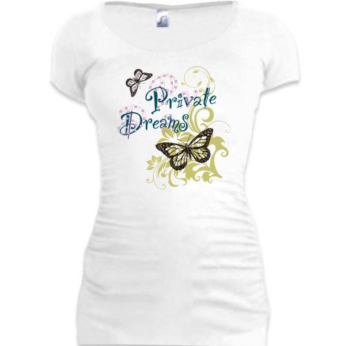 Подовжена футболка Private Dreams butterfly
