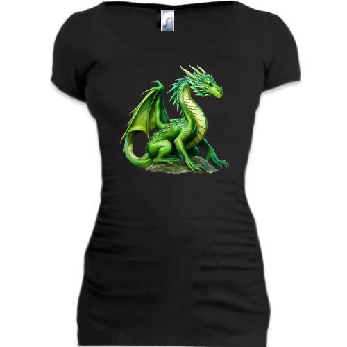 Подовжена футболка Зелений дракон (2)