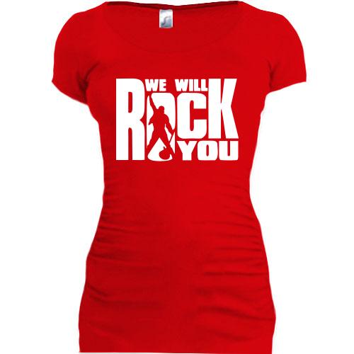 Подовжена футболка We will rock you