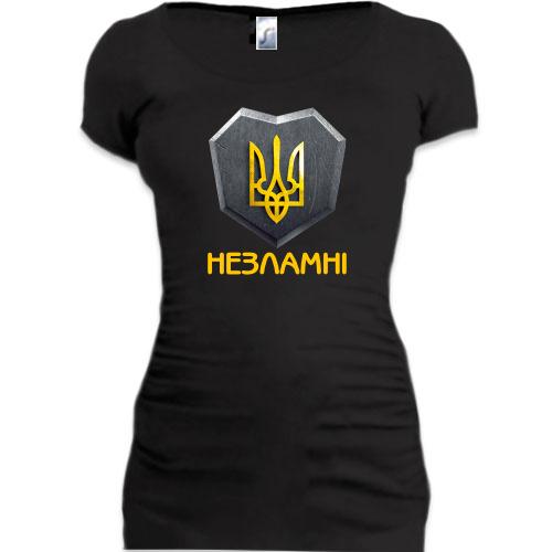 Подовжена футболка з гербом України - Незламні