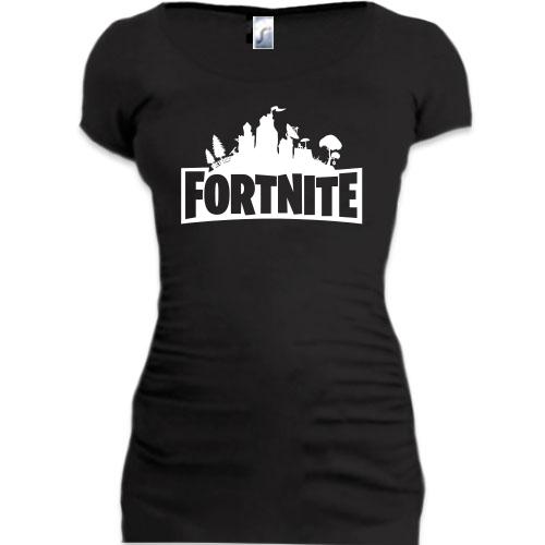 Подовжена футболка з написом Fortnite