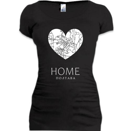 Подовжена футболка з серцем Home Полтава