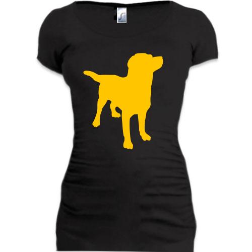 Подовжена футболка з силуетом собаки (1)