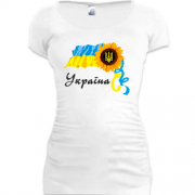 Женская удлиненная футболка Украина (3)