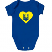 Дитячий боді з гербом України в серце