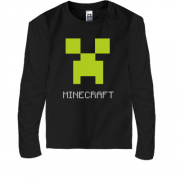 Детский лонгслив Minecraft logo grey
