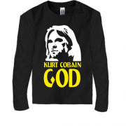 Дитячий лонгслів Kurt Cobain is god