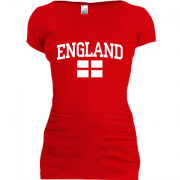 Женская удлиненная футболка Болею за Англию