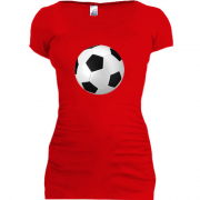 Женская удлиненная футболка Футбольный мяч