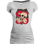 Подовжена футболка Metallica (арт череп)