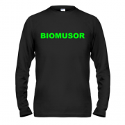 Чоловічий лонгслів з написом "Biomusor"