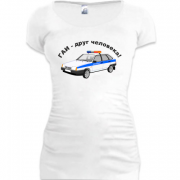 Женская удлиненная футболка Гаи - друг человека