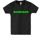 Детская футболка с надписью "Biomusor"