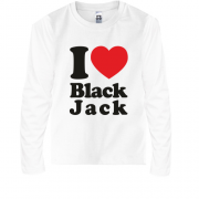 Детский лонгслив I love Black Jack
