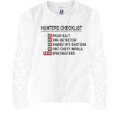 Детский лонгслив с принтом  "Hunters checklist"