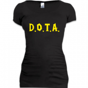 Женская удлиненная футболка D.O.T.A