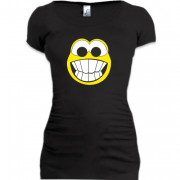Женская удлиненная футболка Crazy smile