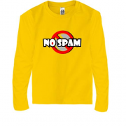 Детский лонгслив No spam