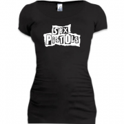 Женская удлиненная футболка Sex Pistols