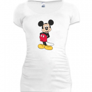 Женская удлиненная футболка с Мики 2
