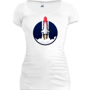 Подовжена футболка з ракетою що злітає