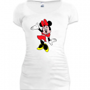 Женская удлиненная футболка Мини Маус 3