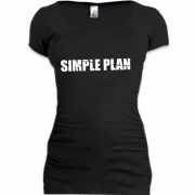 Женская удлиненная футболка Simple Plan