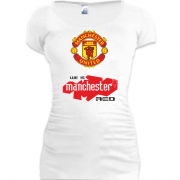 Женская удлиненная футболка ManchesterUntd Logo