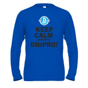 Чоловічий лонгслів Keep calm and love Dnipro