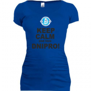 Подовжена футболка Keep calm and love Dnipro