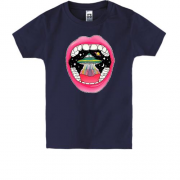 Детская футболка с космическими губами