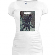 Подовжена футболка з постером Alien