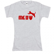 Футболка с надписью "Meow" в стиле Пума