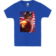 Дитяча футболка з совою Капітаном Америка