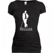 Женская удлиненная футболка Грегори Хауз 2