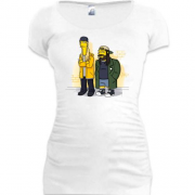 Подовжена футболка з Джеєм і мовчазним Бобом в стилі Сімпсонів