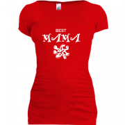 Женская удлиненная футболка best mama