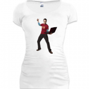 Женская удлиненная футболка с Шелодоном 2