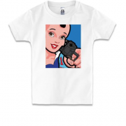 Детская футболка Белоснежка с пистолетом